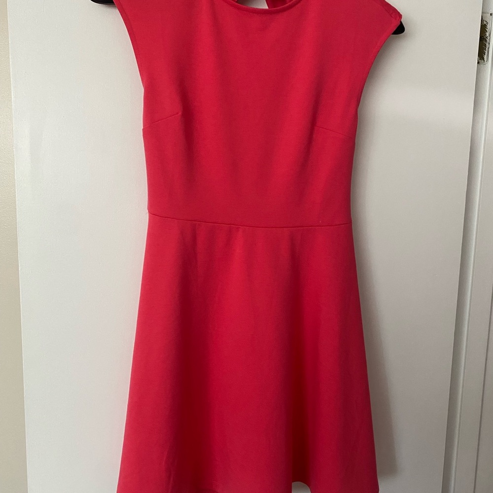 Gap fit/flare tangerine dress sz 6